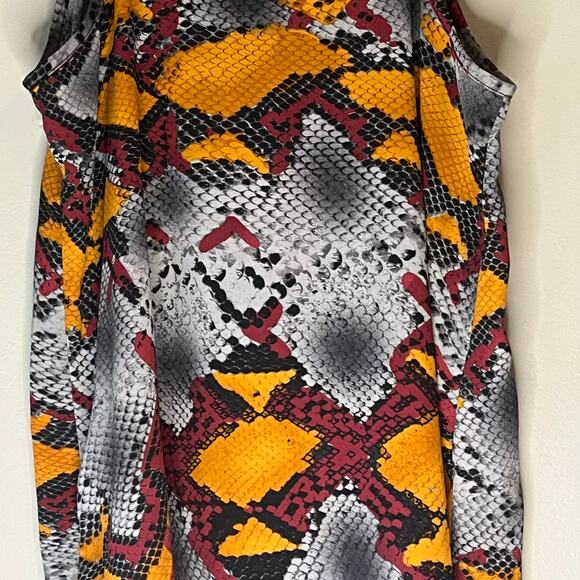 Allison Joy Sheer Gray / Black / Orange / Maroon Spaghetti Strap Tank Top SZ S - Picture 9 of 11